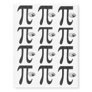 Pi One Pie Temporary Tattoos