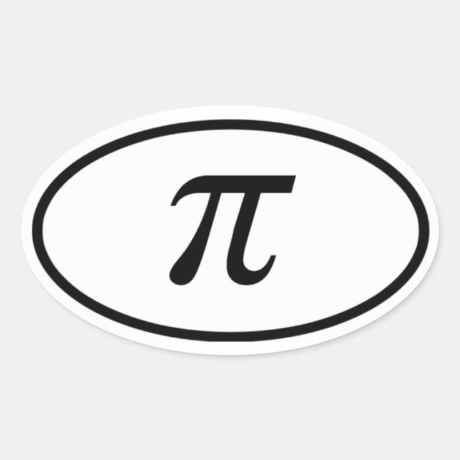 Pi Oval Sticker (Front)