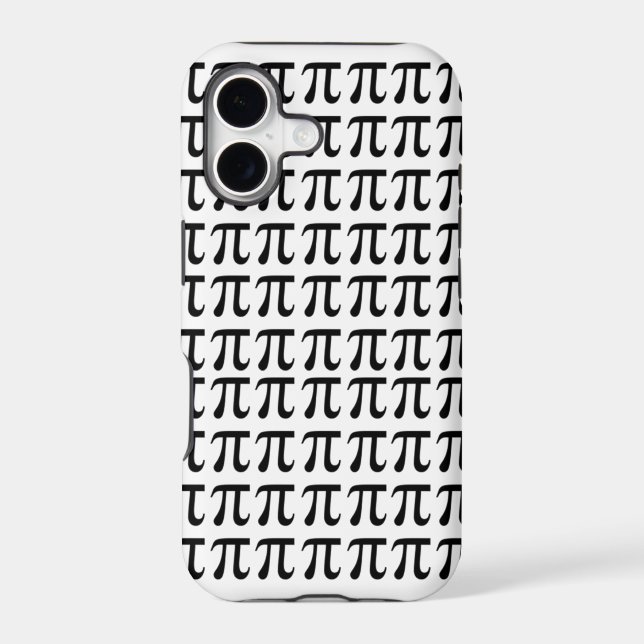 Pi Pattern Black Iphone Case (Back)