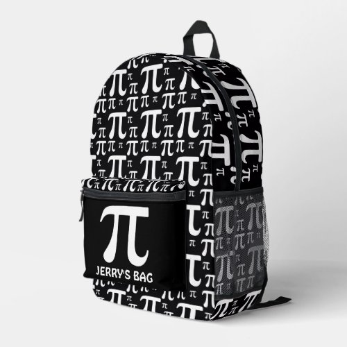 Pi Pattern Printed Backpack