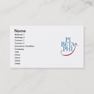 Pi Phi Logo Business Card