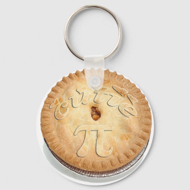 PI PIE CRUST! Cutie Pie - Celebrate Pi Day! π Keychain (Front)