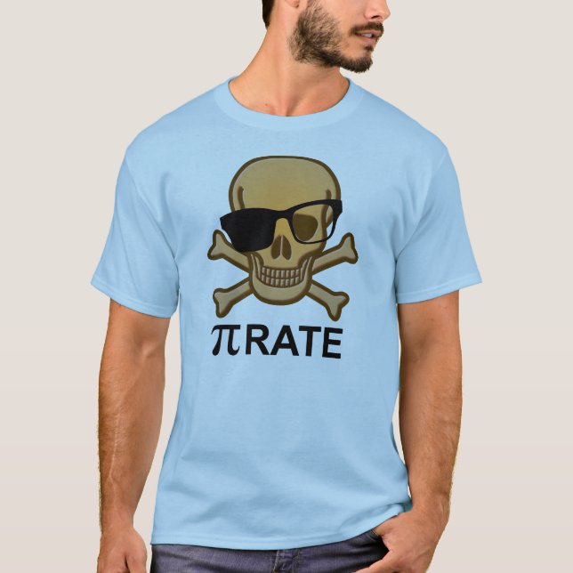 Pi Pirate Funny Math Geometry T-Shirt Nerd Geek (Front)