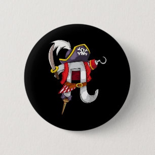 Pi Pirate Shirt Cool Pi Mathematics Lovers Funny M Button