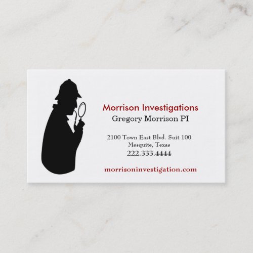 PI Private Investigation Business Card