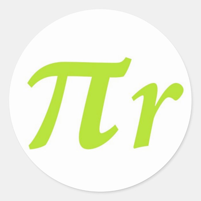 Pi R Squared or Round? Round Sticker