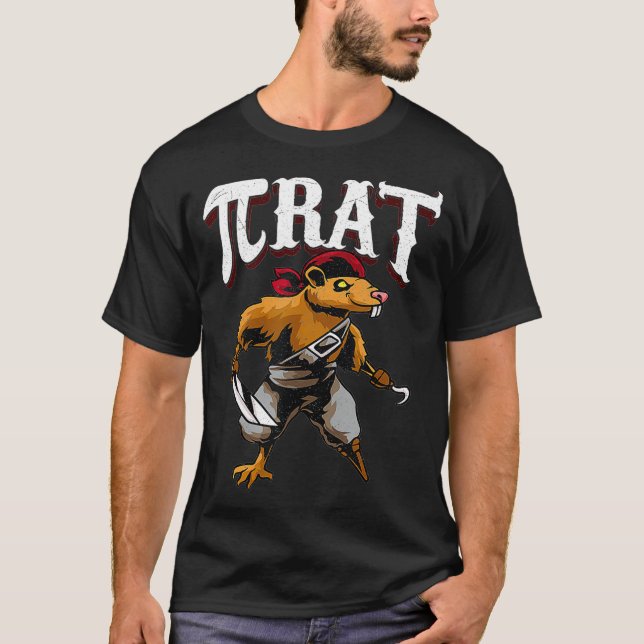 Pi Rat Funny Pirate For College Student and Math M T-Shirt (Front)