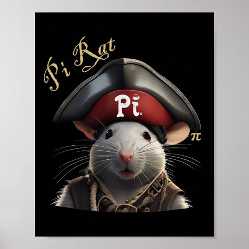 Pi Rat Pirate For Pi Day  Poster