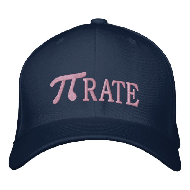 Pi... RATE Embroidered Baseball Hat (Front)
