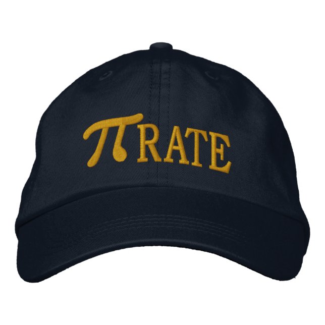 Pi... RATE Embroidered Baseball Hat (Front)