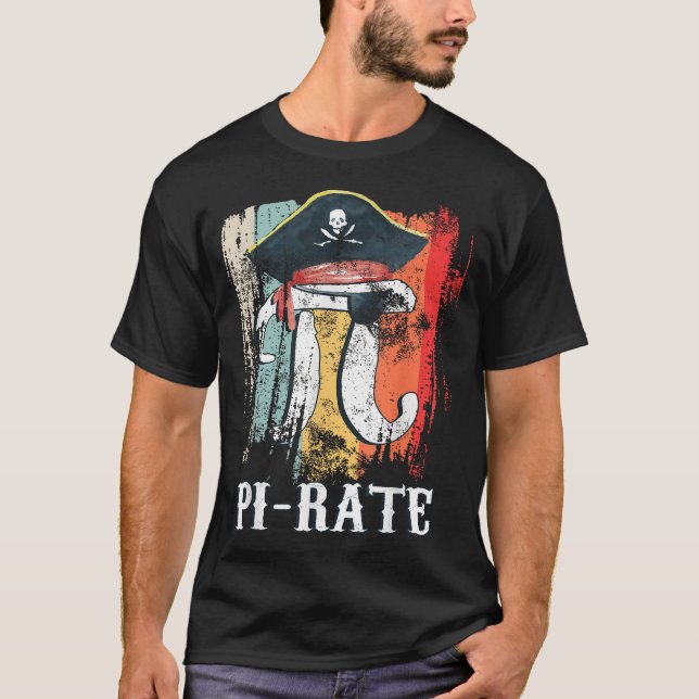  Pi Rate Happy Pi Day Math Geek Pirate Lover  T-Shirt (Front)