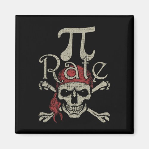 Pi Rate March 14 Pirate 314 Distressed Pi_rate  Magnet