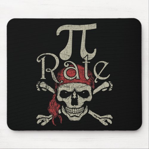 Pi Rate March 14 Pirate 314 Distressed Pi_rate  Mouse Pad