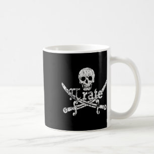 Pi Rate March 14 Pirate 3.14 Funny Math Distressed Coffee Mug