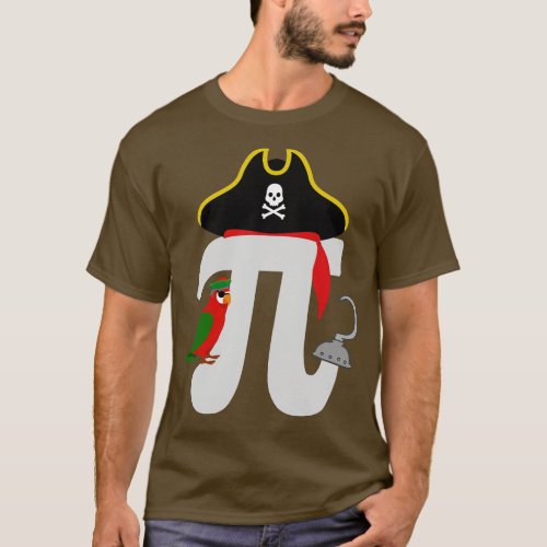 Pi rate Math Geek Funny Pi Day T_Shirt
