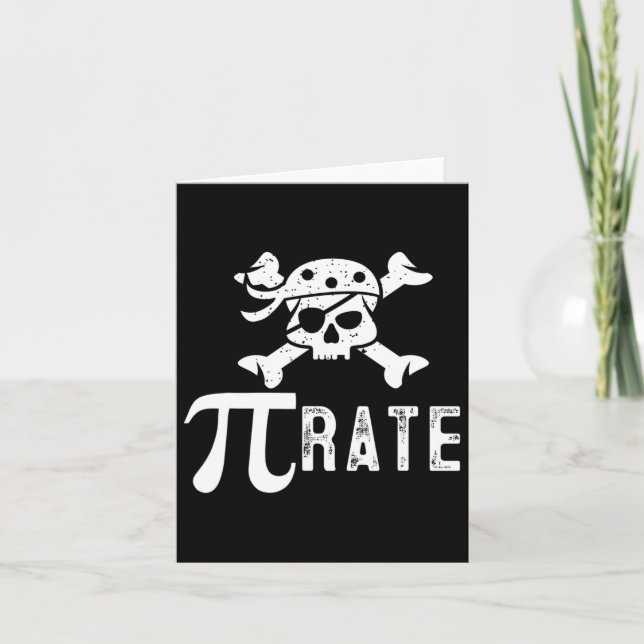 Pi Rate Pi Day Pi Pirate Math Teacher Student  Card (Front)