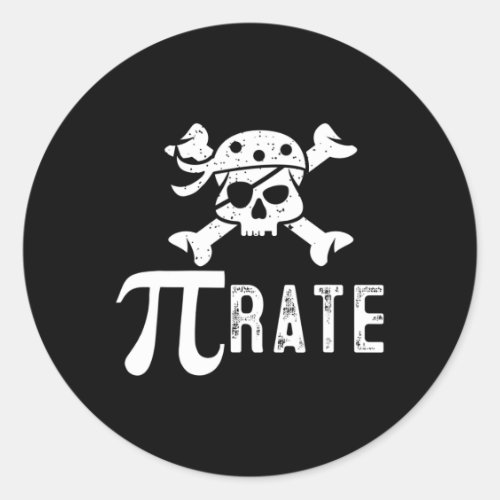 Pi Rate Pi Day Pi Pirate Math Teacher Student  Classic Round Sticker