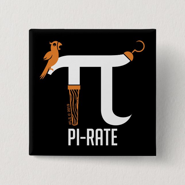 Pi-Rate Symbol Button (Front)