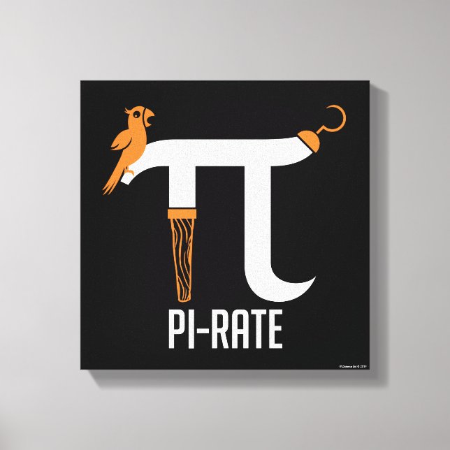 Pi-Rate Symbol Canvas Print (Front)