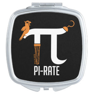Pi-Rate Symbol Compact Mirror
