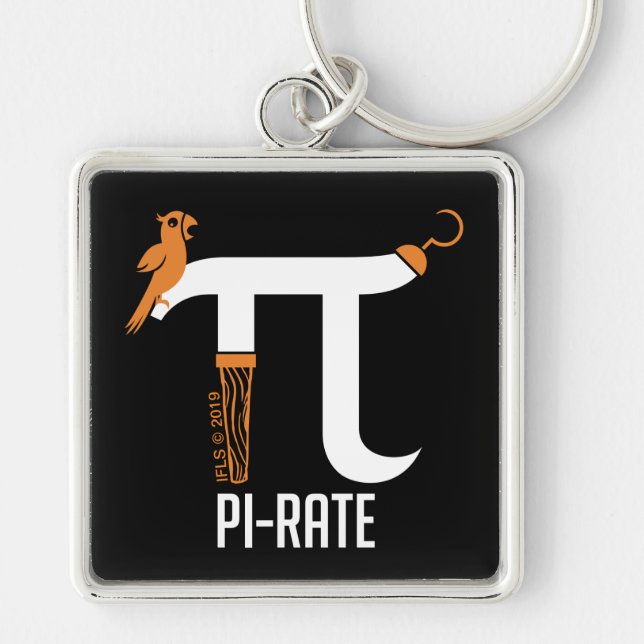 Pi-Rate Symbol Keychain (Front)