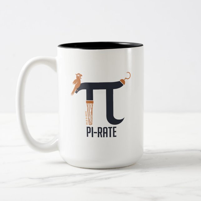 Pi-Rate Symbol Two-Tone Coffee Mug (Left)