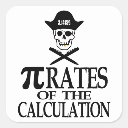 Pi_Rates of the Calculation Square Sticker