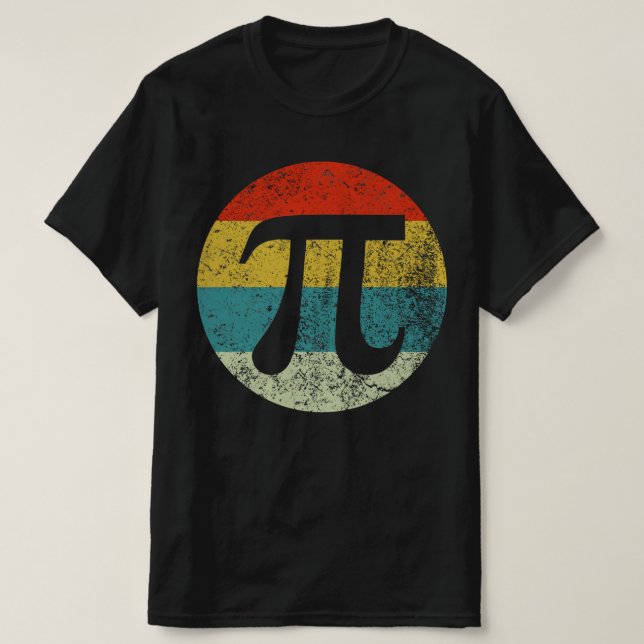 pi retro vintage  silhouette 70s T-Shirt (Design Front)