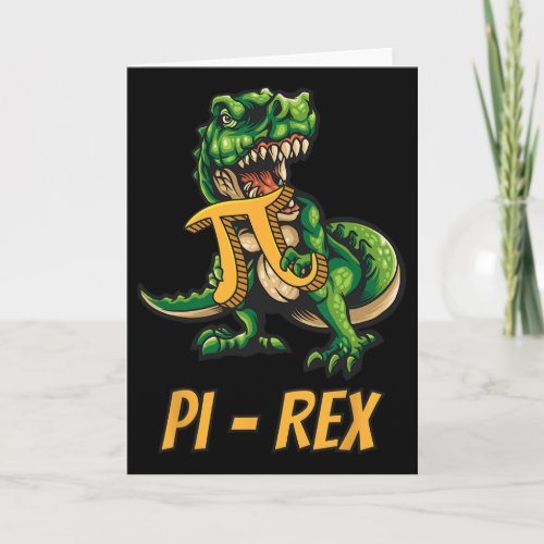 Pi-rex Tyrannosaurus Dinosaur Dino Pi-tag Mathemat Card