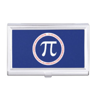 Pi Ring on Navy Blue Business Card Holder
