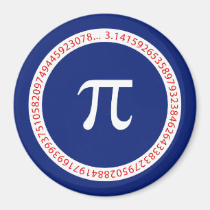 Pi Ring on Navy Blue Magnet