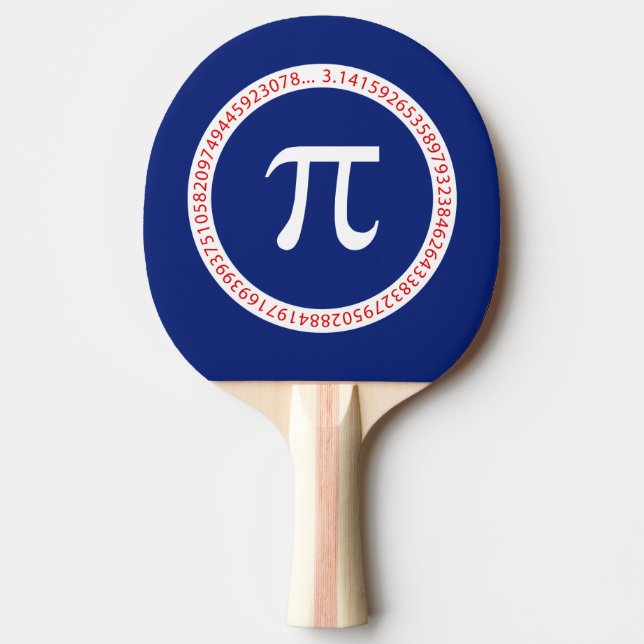 Pi Ring on Navy Blue Ping-Pong Paddle (Front)