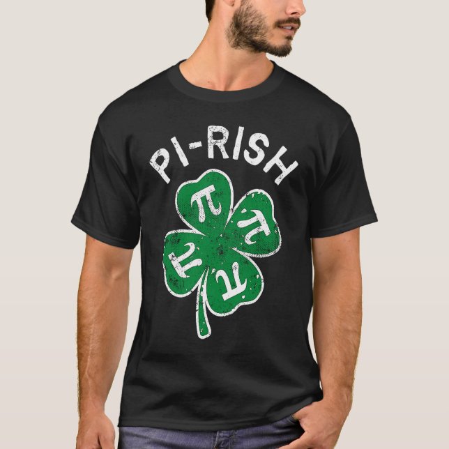 Pi rish Lucky C St Patrick's Day Distress T-Shirt (Front)