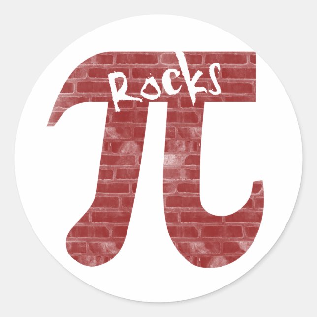 Pi Rocks Classic Round Sticker (Front)