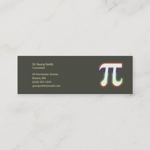 Customizable Pi - Scientist Business Card