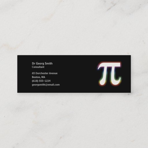 Customizable Pi - Scientist Business Card