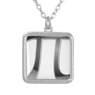 Pi Silver Plated Necklace