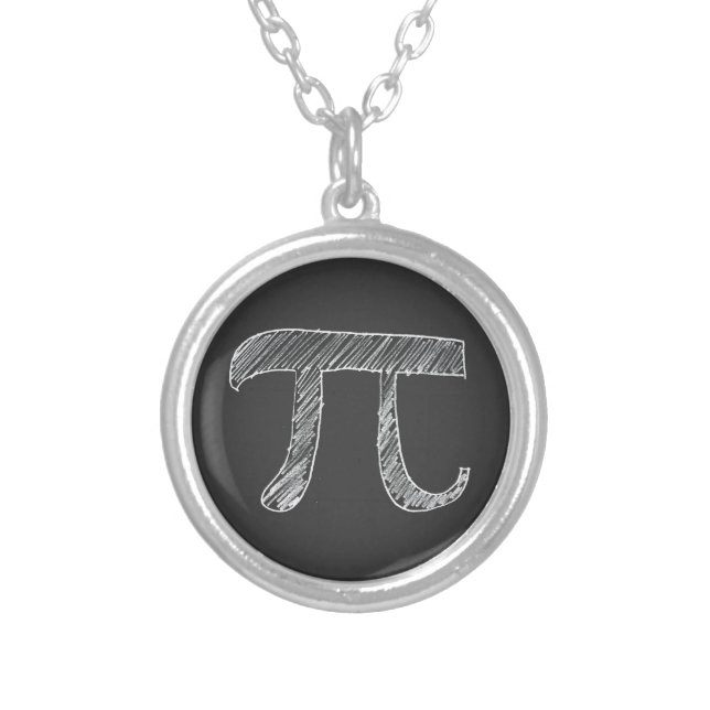 Pi Silver Plated Necklace (Front)