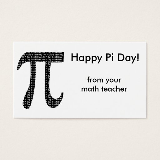 Customizable Pi Simple Business Card Template