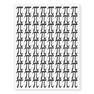 Pi Simple Temporary Tattoos
