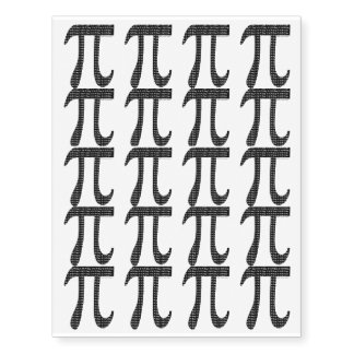 Pi Simple Temporary Tattoos
