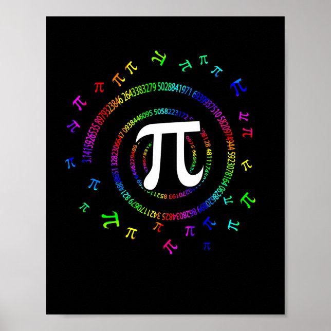 Pi Spiral Novelty for Pi Day Poster (Front)