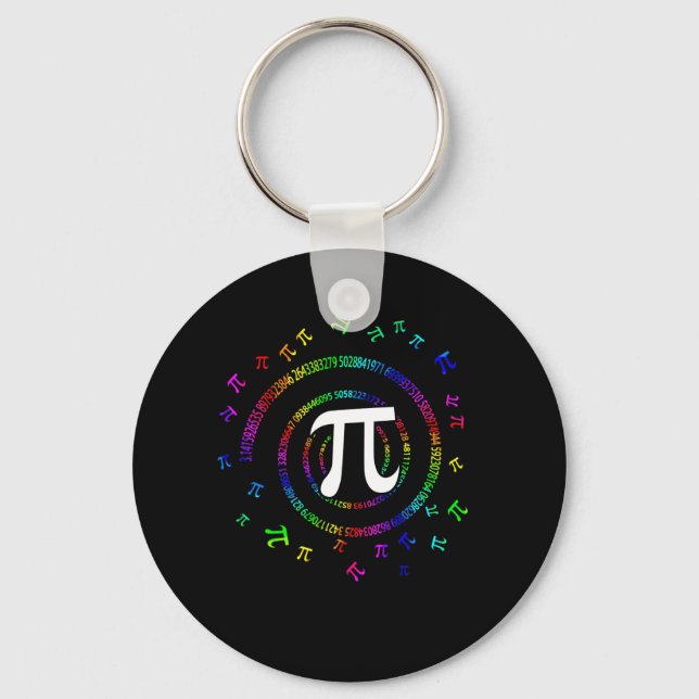 Pi Spiral Novelty Keychain (Front)