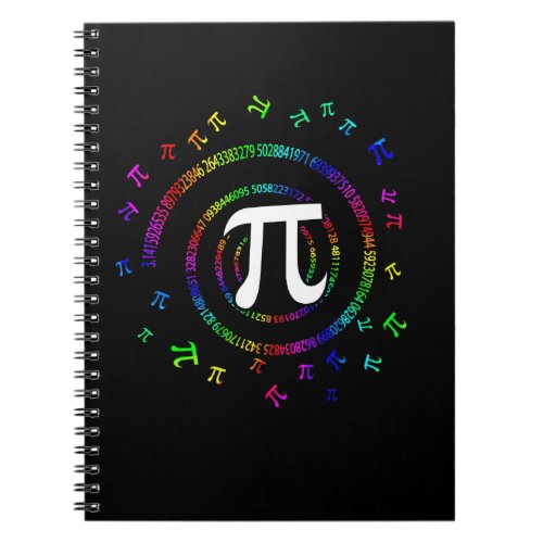 Pi Spiral Novelty Notebook