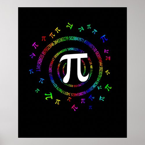 Pi Spiral Novelty Poster