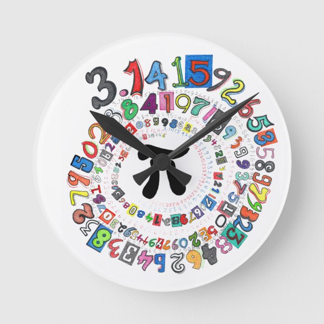 Pi sPiral Round Clock (Front)