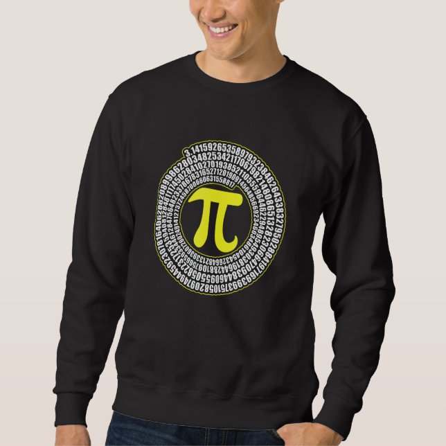 Pi Spiral Symbol Math Infinity Irrational Number Sweatshirt (Front)