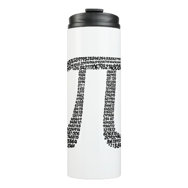 Pi Symbol 3.14 - 400 decimal values Thermal Tumbler (Front)