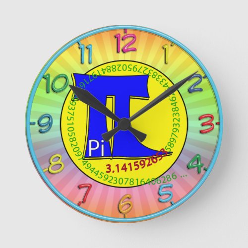 Pi Symbol 314 Ultimate Round Clock