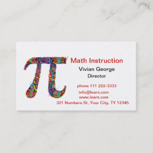 Pi Symbol Action Painting Splatter Business Card